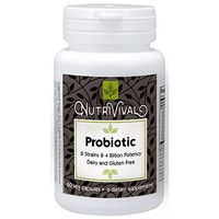 Nutrivival Probiotic Enteric 4 Billion With Clinically Validated Strains To Promote Healthy Digestion and Immune System Function* 60 Vegetarian Capsules, Packaging may Vary