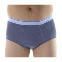 1-Pack Men's Gray Classic Regular Absorbency Washable Reusable Incontinence Briefs XL (Waist 42-44)