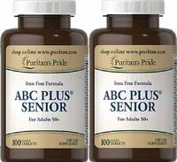 ABC Plus Senior with Lutein & Lycopene 120 Caplets 2 Bottles