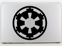 Star Wars Logo Symbols Emblem Anime Vinyl Decal Sticker for Car Window Laptop Wall Room (Galactic Empire (5.5 inches, Black)