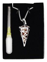 Venezia Artglass Cone Bottle Aroma Diffuser Necklace in Nice Gift Box (Amber)