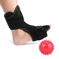 Foot Brace，Foot Drop Night Splint Orthotics Fracture Sprain Injury Support Wrap Breathable Ankle Brace with Masssage Ball