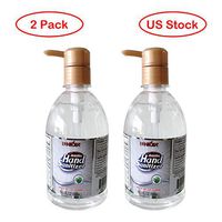Junejour 2 Pack Hand Sanitizer Large 500ml Rinse-Free Alcohol Free Disposable Hand Wash Gel Hand Soap Travel Size Portable Hand Wash Soap for Office Home