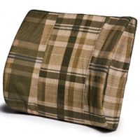 Lumex DM80G Lumbar Support Cushion, Green Plaid