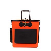 Fishing Bucket One-piece High-end Fishing Bucket Fish Guard Barrel Thickened Live Fish Box Collapsible Water Bucket (Color : Orange, Size : 50x27x48cm)