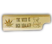 HIGH KOALATY Cute Pot Weed Leaf 3D Laser Engraved - Disposable Lighter Wooden Cover Case