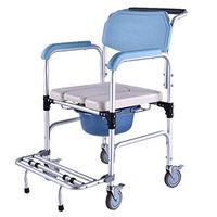 Personal Mobility Durable Waterproof Shower Toilet Chair, Accessible Transport Commode Medical Rolling Chair
