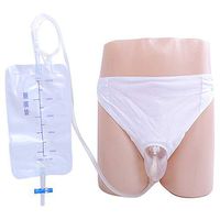 BIHIKI 5PCS/Set Silicone Urine Collector,Urinal Pee Holder with 1000ML Urine Bag Portable and Wearable (Women)