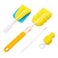 Forart 6 in 1 Bottle Brush Cleaner Kit, Cleaning Brush Set for Cups Sports Bottle Baby Bottle Nipple Straws Brush Cleaner Tool