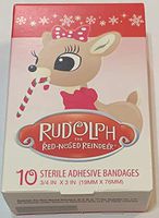 Rudolph the Red-Nosed Reindeer 10 Sterile Bandages Girl Version (Pink & Blue)