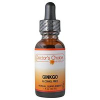 Doctor’s Choice Ginkgo Alcohol Free Liquid Herbal Supplement with Fresh and Dry Ginkgo Biloba Leaf, 30ml, Kosher – Premium Quality – Glass Bottle.