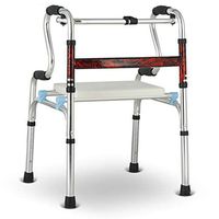 Folding Walker - Adjustable, Lightweight Portable, Compact Handicap Medical Walking Mobility Aid for Elderly, Seniors, Handicap, Disabled