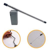 Folding Drinking Straw Stainless Steel Food Grade, Reusable, Portable Travel Keychain, 9-Inch Long Metal Drinking Straw for Travel, Household, Outdoor (Gray)