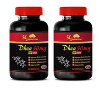Energy Booster for Men - DHEA (Dehydroepiandrosterone) - Dhea Powder Bulk - 2 Bottles 120 Capsules