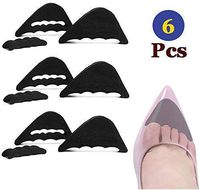3 Pairs Shoe Filler for Too Gig Shoes Women Toe Filler, Adjustable Shoe Inserts to Make Big Shoes Fit,Shoe Plugs for Men & Women(Black)