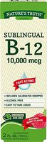 B12 Sublingual Liquid Drops | 10,000 mcg | 2 oz | Fast Acting | Vegetarian, Non-GMO & Gluten Free | by Nature's Truth