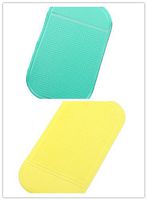 HPP Magic Anti-slip Dashboard Adhesive Mat/ Sticky Pad for Cell Phone, Cd, Electronic Devices, Washable- Green + yellow Color Set of 2