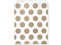 Pack Of 500, 12 x 15" Gold Dots Paper Merchandise Bags 35Lb Made In Usa