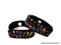 Travel Wristbands, Anti Nausea Bracelet, Morning Sickness Relief, Designer Nausea Band, Nausea Remedy, Anxiety Relief Bracelet (Pair) Rainbow (Small/Child 6.5")