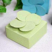 Efavormart Sage Petal Top Favor Box for Candy Treat Gift Wrap Box Party Favor Boxes for Bridal Shower Wedding Party -100pc