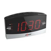 Axess CKRD3802  AM/FM Digital Radio with Dual Alarm Settings, 1.8" Red LED Display, Aux Input Jack, Battery Backup for Power Interruption (Batteries not Included)