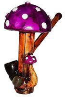 Novelty Collectible Mushroom Figurine Tobacco Pipe (Tall Purple)