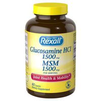 Glucosamine HCI 1500 mg Plus MSM 1500 mg 75 Caplets Made in USA by Rexall