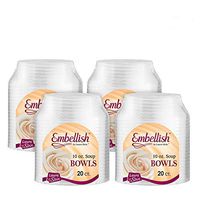 Embellish Clear Disposable Heavy Duty Plastic 10 Oz Soup Bowls 80 Count, Ideal For Wedding, Catering, Parties, Buffets, Events, Or Everyday Use, 4 Packs