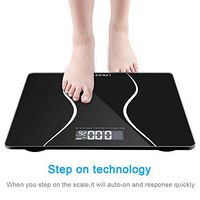 AN&GLOBALS LCD Tempered Glass Digital Electronic Body Scale Bathroom Weight Fat Scale 180KG