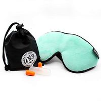 Wild Essentials® Escape™ Luxury Plush Sleep Mask Kit with Eye Cavities, Earplugs and Carry Pouch, Gift Set (Calm Sea Green)