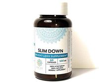 Blue Sky Herbal Slim Down - 60 Caps- 500mg. Pills with Garcinia Cambogia. Lose Weight Fast & Burn Fat. Metabolism Boost for Weight Loss.Vegan Metabolic Activator for Slimming