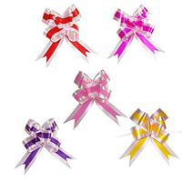 TOYANDONA 100pcs Gift Knot Ribbons Pull Bows Flower Basket Favors Bag House String Bows for Baby Shower Wedding