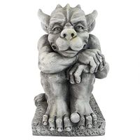 Design Toscano LY312006 Gaspar, Watcher of Souls Gothic Gargoyle Statue, 12 Inch, Antique Stone