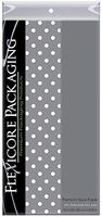 Flexicore Packaging GrayGift Wrap Tissue Paper | Size: 15 Inch X 20 Inch | Count: 20 Sheets | Color: Solid Gray & Polka Dot