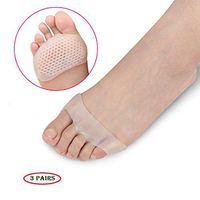 Auch Metatarsal Pads (3 Pairs), Breathable Ball of Foot Pain Relief Cushions, Prevent Calluses and Blisters - Clear