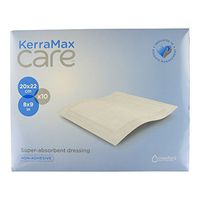 KerraMax Care 8"x9" Super Absorbent Wound Dressing (PRD500-240) – Absorbs Exudate and Isolates it, Preventing Leaks or Drips for Improved Patient Comfort and Wound Care Treatment (Box of 10)