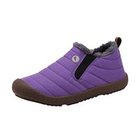 Goldweather Women's Warm Snow Boots Fur Lined Winter Outdoor Waterproof Slip On Ankle Short Booties (Purple,8)