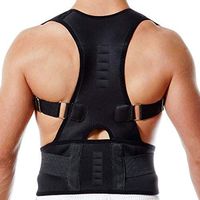 Unisex Back Posture Corrector Magnetic Adjustable Posture Brace Back Support Belt (Color : S)