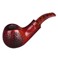 Classic Wooden Cigar Filter Tobacco Pipe Wood Color Smoke Pipe Handmade Cigrette Holder Health Smoking Pipe For Gift Smoking Set