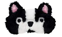 iscream Fun and Colorful Satin-Lined Embroidered Fur French Bulldog Sleep Mask for Girls
