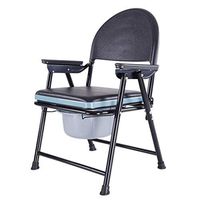 PLLP Medical Rehab Chair, Wheelchair,Chair Bath Toilet Seat Collapsible Pregnant Women Old Man Potty Sturdy Waterproof Stainless Steel