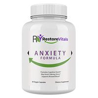 Anti Anxiety Adaptogens Supplements Complex for Adrenal Fatigue Health Support by Restore Vitals with GABA