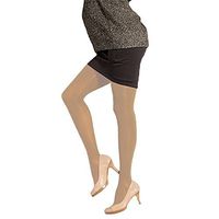 Preggers by Therafirm Maternity Support Opaque Pantyhose - 20-30mmHg Moderate Compression Nylons (Black, Medium Short)