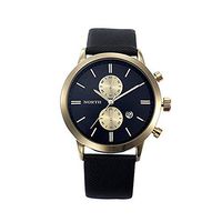 Clearance! Charberry Mens Swiss Five-Pin Watch Casual Waterproof Date Leather Military Gift Watch (E)