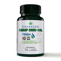 Hemp Seed Oil Capsules – 1000 MG of Pure Hemp Extract per Serving - Pain, Stress & Anxiety Relief - Natural Sleep, Mood & Joint Support - Rich in Omega 3-6-9