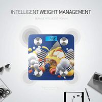 LYAOE Bluetooth Body Fat Scale Gas Masks Surrounded by Smoke Colorful Smart Wireless Scale with LCD Display Measuring Body Weight Bmi and Health Digital Scale