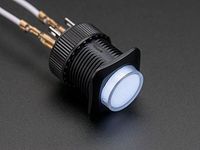 Adafruit Accessories Illuminated White Momentary Pushbutton (1 piece)