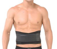 EUBUY Men's Back Brace Breathable Adjustable Waist Trainer Trimmer Belt Lower Lumbar Support Protector Belly Band Abdominal Belly Binder Body Shaper Tummy Slimmer Control Girdle - Large