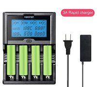 18650 Battery Charger,MiBOXER LCD Display Speedy Smart Charger Universal Charger Battery (C412)