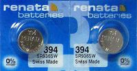 Renata 2 Pcs 394 Silver Oxide 0% Mercury Electronic Batteries SR936SW